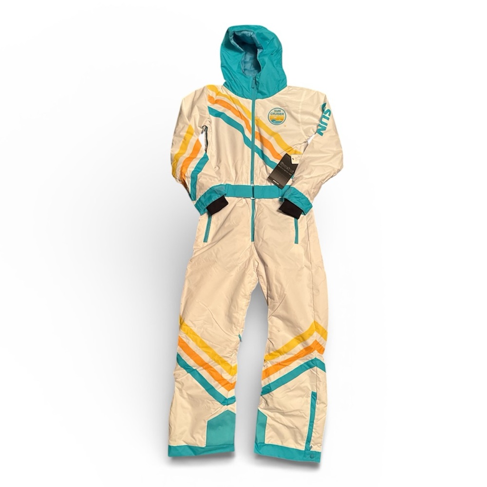 Stylish Cream and Teal Jumpsuit new without tags. Never worn
